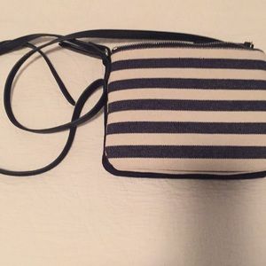 Gap mini cross body bag. Suede and canvas